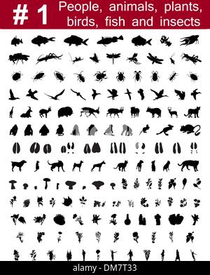 Sagome vettoriali set. Set # 1 Illustrazione Vettoriale