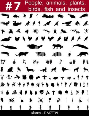 Sagome vettoriali set. Set # 7 Illustrazione Vettoriale