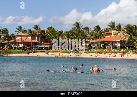 Stati Uniti d'America, Hawaii, Kauai, Poipu Beach Foto Stock