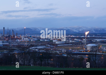 La raffineria di petrolio complesso a Grangemouth Regno Unito Scozia Foto Stock