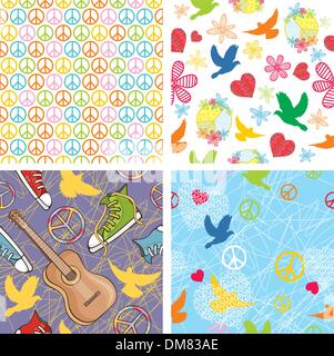 Set di pace sfondo senza giunture Illustrazione Vettoriale