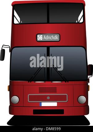 London Double Decker bus rosso. Illustrazione Vettoriale Illustrazione Vettoriale