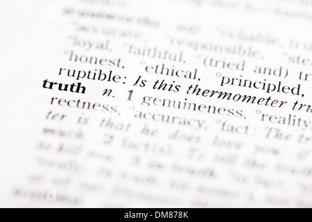 Definizione del dizionario di "verità" Foto Stock