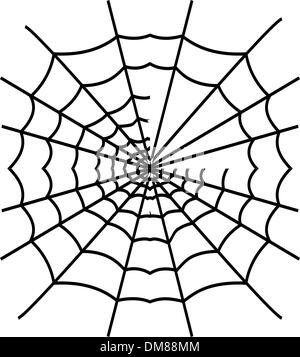 Nero spiderweb isolato Illustrazione Vettoriale