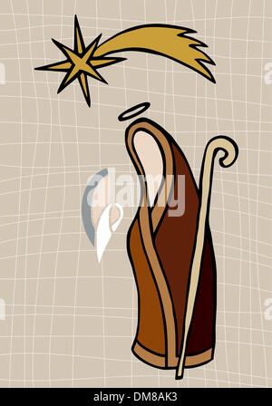 Natività cristiana illustrazione Illustrazione Vettoriale