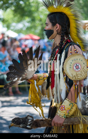 Kahnawake Pow Wow celebrazioni Nazione Mohawk Québec Canada Foto Stock