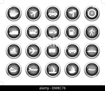 Trasporto set di icone Illustrazione Vettoriale