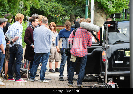 Nick Grimshaw sulla posizione imposta per BBC Radio una nuova Show Breakfast Londra Inghilterra - 30.08.12 Foto Stock