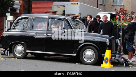Nick Grimshaw sulla posizione imposta per BBC Radio una nuova Show Breakfast Londra Inghilterra - 30.08.12 Foto Stock