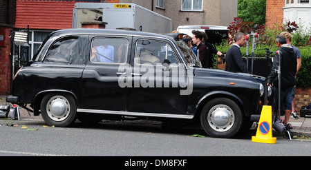 Nick Grimshaw sulla posizione imposta per BBC Radio una nuova Show Breakfast Londra Inghilterra - 30.08.12 Foto Stock