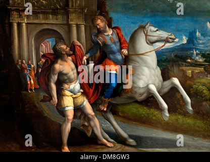 San Martino e il mendicante di benvenuto Tisi Garofalo Italia Foto Stock
