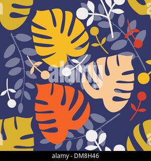 Monstera pattern senza giunture Illustrazione Vettoriale