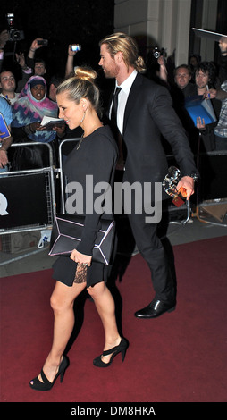 Chris Hemsworth e sua moglie Elsa Pataky GQ uomini di anno Awards 2012 tenutasi al Royal Opera House di Londra Inghilterra - 04.09.12 Foto Stock