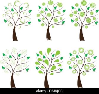 insieme degli alberi Illustrazione Vettoriale