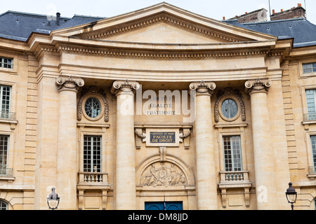 Costruzione di Faculte de Droit (Parigi Facoltà di Giurisprudenza) a Parigi Foto Stock