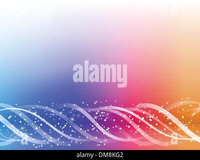 Colorate linee incandescente sfondo. Illustrazione Vettoriale