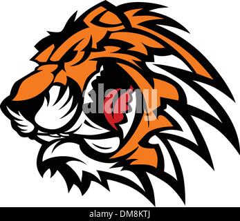 Tiger Mascot Graphic Illustrazione Vettoriale