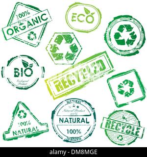 Vettore francobolli eco Illustrazione Vettoriale