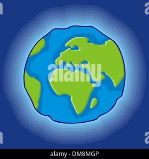 Terra icona globo Illustrazione Vettoriale