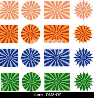 Sunburst sfondo icona Illustrazione Vettoriale