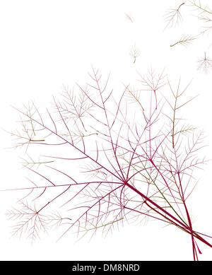 Foglie di autunno e poco profonda attenzione. Illustrazione Vettoriale