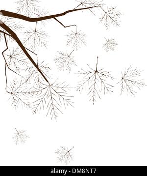 Foglie di autunno, molto superficiale la messa a fuoco. Illustrazione Vettoriale