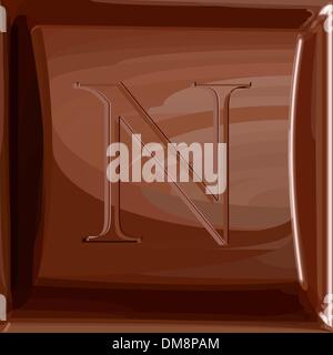 Una lettera dell alfabeto di cioccolato Illustrazione Vettoriale