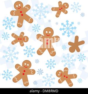 Natale seamless pattern con i fiocchi di neve Illustrazione Vettoriale