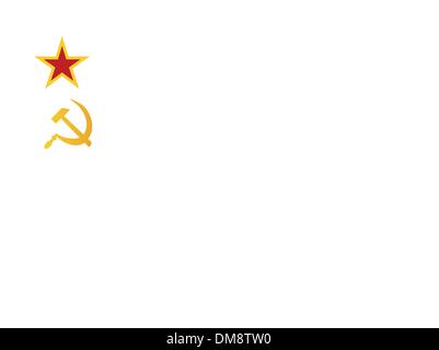 Bandiera dell'URSS. Illustrazione Vettoriale