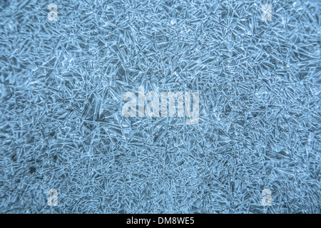 Close-up di cristalli di ghiaccio Foto Stock