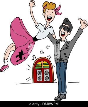 Sock Hop Illustrazione Vettoriale