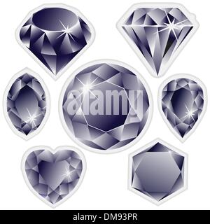 etichette di diamanti Illustrazione Vettoriale
