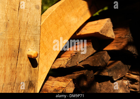 Stile tradizionale costruzione in legno di quercia Foto Stock