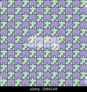 Seamless puzzle con misto pastello blu Illustrazione Vettoriale