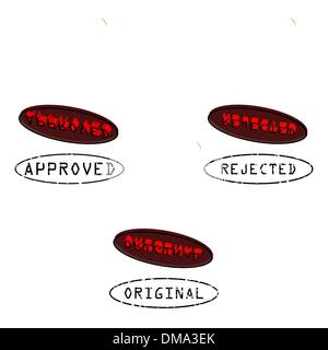 Tre francobolli collezione Illustrazione Vettoriale