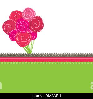 Bouquet di rose rosa. Illustrazione Vettoriale Illustrazione Vettoriale