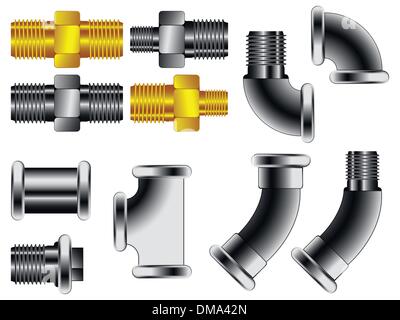 Tubo di acqua i connettori Illustrazione Vettoriale