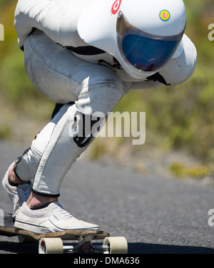 Decio Lourenco a tacchi a caldo gara 2013, Western Cape, Sud Africa Foto Stock