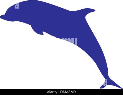 Dolphin silhouette. Illustrazione Vettoriale