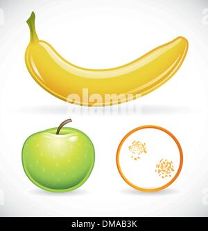 Insieme della frutta Illustrazione Vettoriale