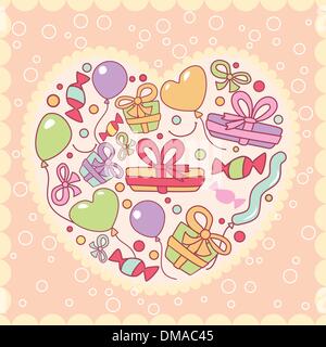 Doni, palloncini nel cuore Illustrazione Vettoriale