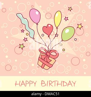 Buon compleanno card Illustrazione Vettoriale