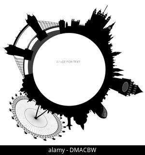 Lo skyline di Londra - vettore Illustrazione Vettoriale