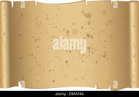 Illustrazione realistica l antico manoscritto squallido Illustrazione Vettoriale