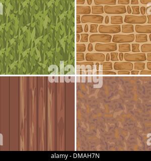 Set di seamless textures Illustrazione Vettoriale