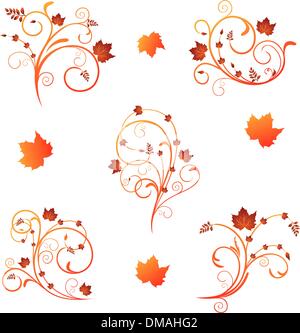 In autunno il design floreale Illustrazione Vettoriale