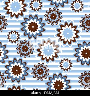 Floral seamless rétro in stile vintage. EPS 8 Illustrazione Vettoriale