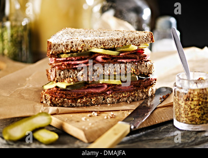 Stile di New York Deli Sandwich Foto Stock