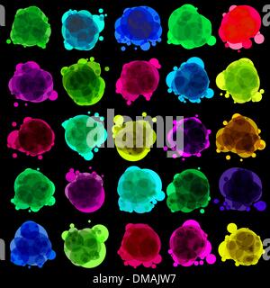 Discorso set bolle - Rainbow luci al neon. EPS 8 Illustrazione Vettoriale