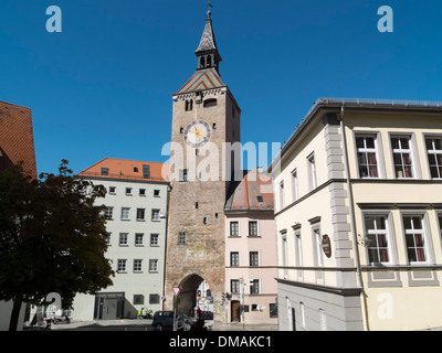 Schmalzturm a Landsberg am Lech, Baviera, Germania Foto Stock